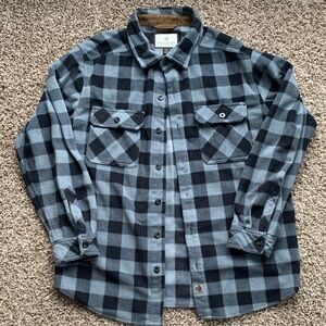 Legendary Whitetails Blue and Black Plaid Shirt Jacket